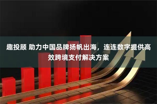 趣投顾 助力中国品牌扬帆出海，连连数字提供高效跨境支付解决方案