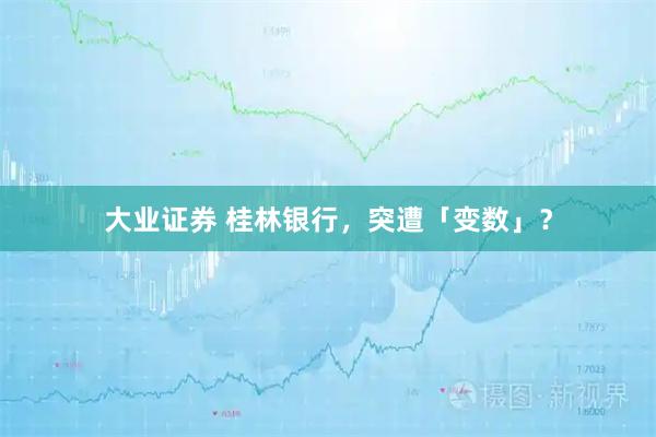 大业证券 桂林银行，突遭「变数」？