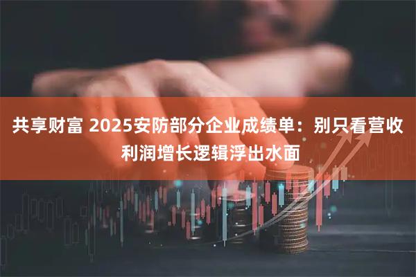 共享财富 2025安防部分企业成绩单：别只看营收 利润增长逻辑浮出水面